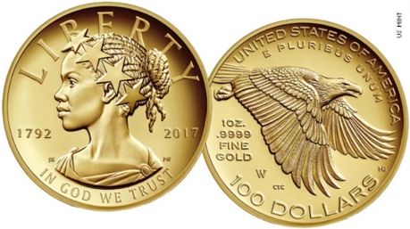 moneda de oro de la libertad estadounidense en su aniversario nmero 225