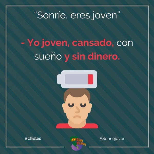 sonre, joven