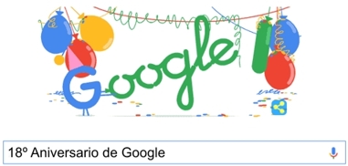 18 aniversario de google